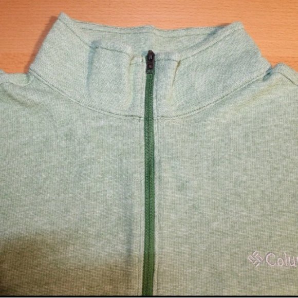 Mens Columbia 1/4 Zip Long Sleeve Logo Mock Neck Casual Sweatshirt Small xm6299 - Picture 2 of 7